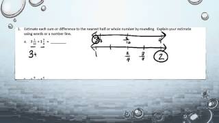 Using Estimation to Add and Subtract Fractions