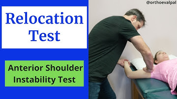 Relocation Test (Shoulder special test for dislocation)
