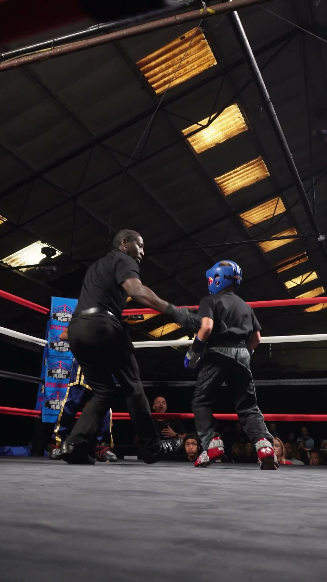 Young talented kickboxers fighting on Battle of Knights