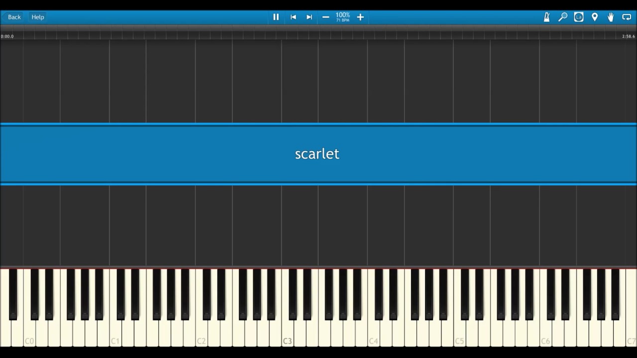 Narcissu scarlet MIDI (Synthesia)