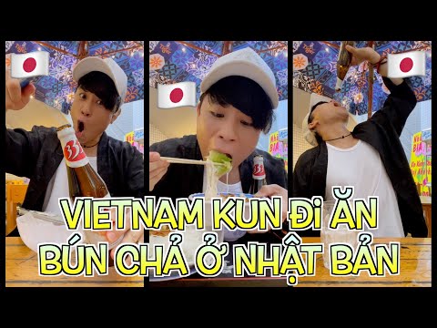 VIETNAM KUN đi ăn Bún chả ở Nhật Bản #vietanmkun #buncha