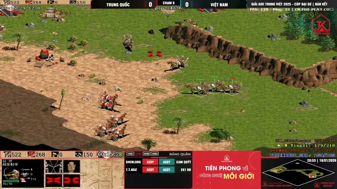 Bán Kết  AOE Trung Việt  2025: SHENLONG - TTN vs QUÝT - 2K1 (Assyrian)
