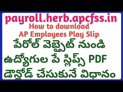 AP Employees Pay Slip payroll.herb.apcfss.in How to download Employees Pay slips at PayRoll Website