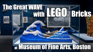 The Great Wave Built with LEGO Bricks at Museum of Fine Arts, Boston