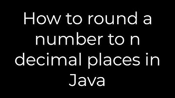 Python :How to round a number to n decimal places in Java(5solution)