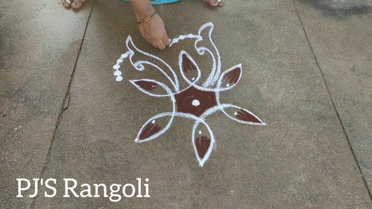 Tuesday kolam/ cute rangoli...