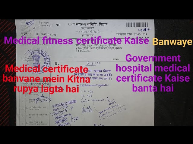 Railway Apprentice Medical Fitness Certificate Performa ‣ Anil Sir ITI