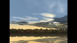 夕焼け イラストチュートリアル