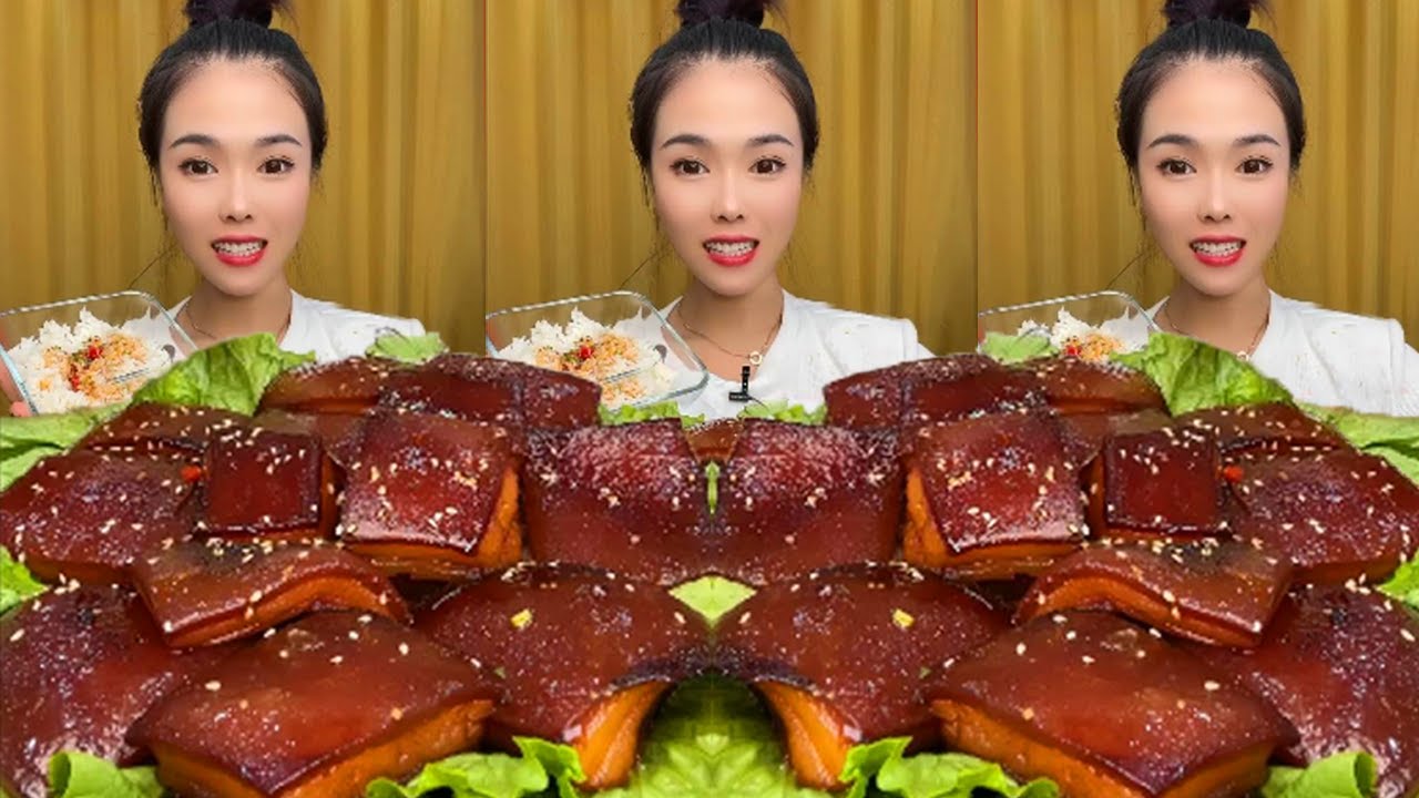 pork belly mukbang chinese food eating show YouTube