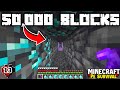 I Mined 50,000 Blocks In STRAIGHT Line In Minecraft Survival 😲 