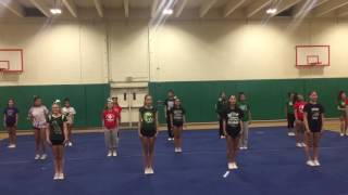 Youth cheer camp halftime dance