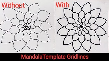 How to Draw Mandala Template Gridlines for Beginners | Step by Step | Basic Mandala Rule Series | #1