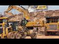 Constr. Site In Action, Cat 395, Cat 777, Cat 14G Grader & Cat D8R - Sotiriadis/Labrianidis - 4k