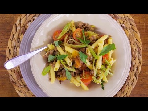 Pasta with Italian Sausage, Anise and Cherry Tomatoes