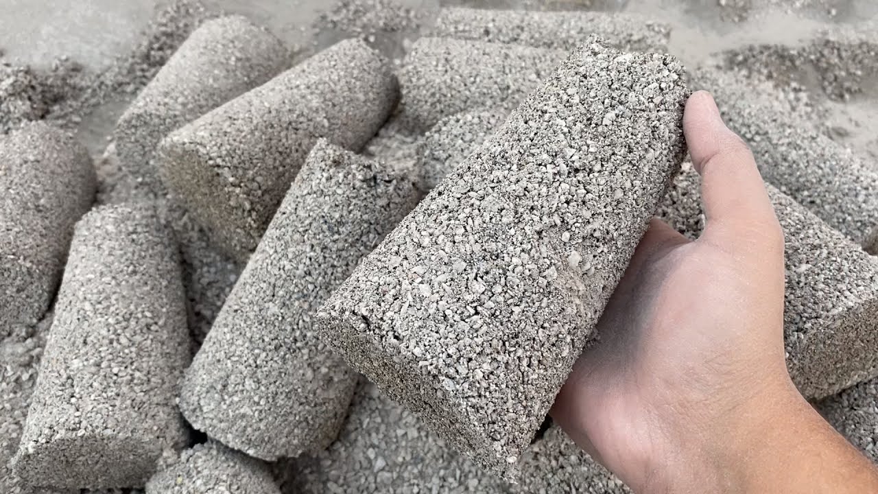 New_Gritty white cement glass shapes dry floor crumbling/asmr crumbling videos🌪️