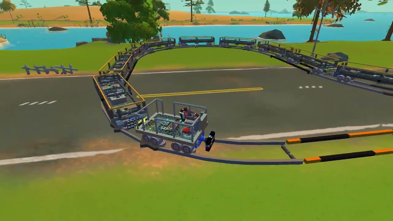 Scrap Mechanic - Going for a ride on the rails