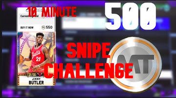INSANE 10 minute - 500 MT SNIPE CHALLENGE! MISSED GALAXY OPAL! NBA 2K20 MyTeam