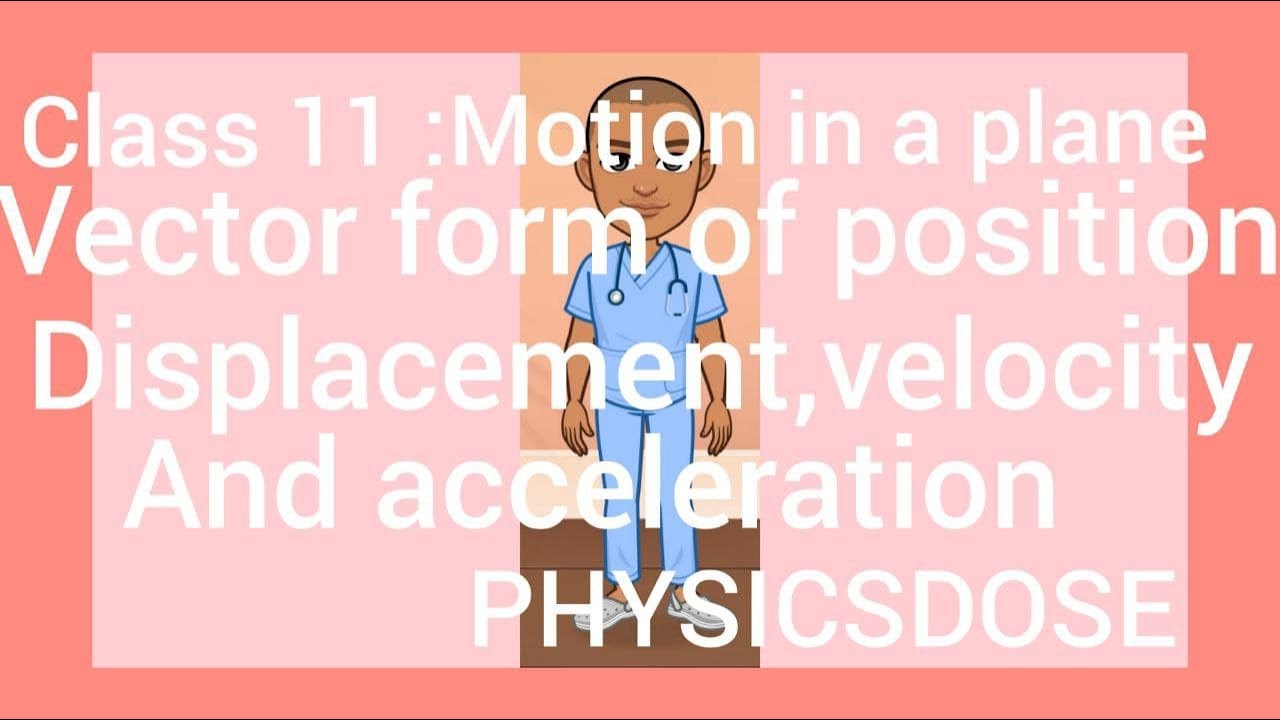 Class 11 : Motion in a Plain : Vector form of position Displacement ...