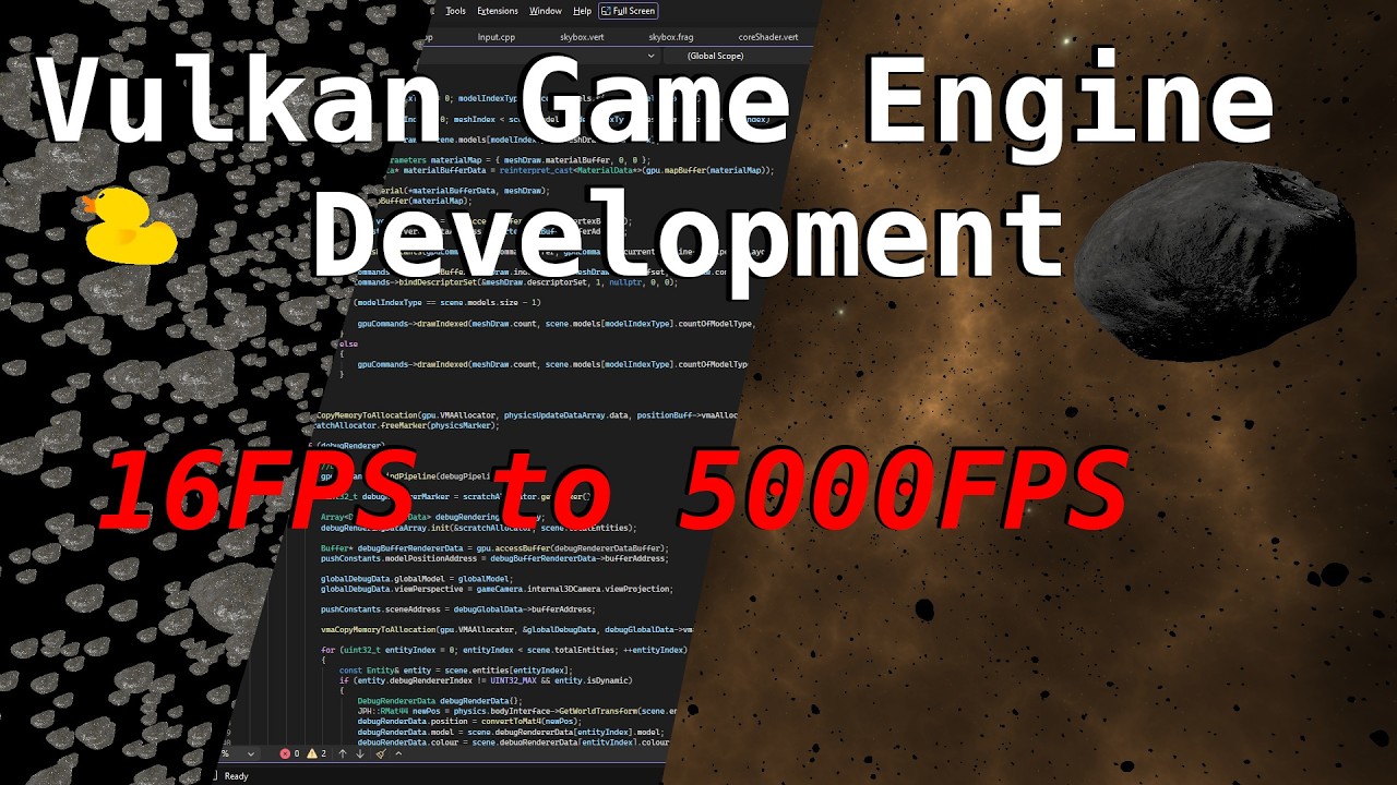 Vulkan Game Engine Development - 16FPS to 5000FPS - YouTube