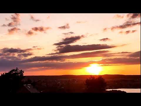 Piękny zachód słońca