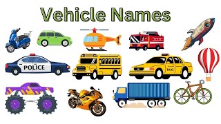 Vehicles Vocabulary || Vehicle Names-Types of Vehicles in English | Vocabulary Words for Vehicles.