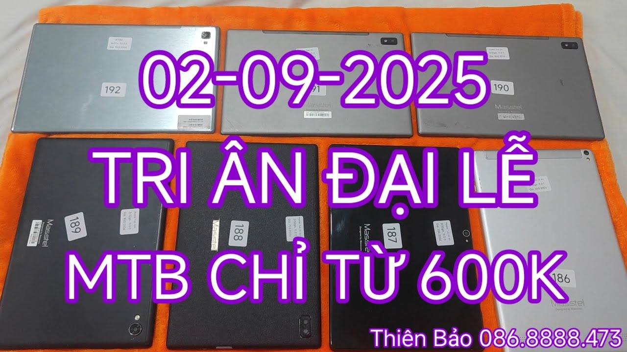 Máy tính bảng cũ giá rẻ 02-09-2025