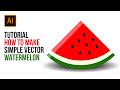 how to make simple vector watermelon - using adobe illustrator