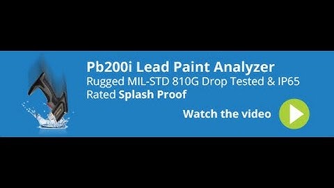 Pb200i  XRF MIL-STD 810G Drop Test