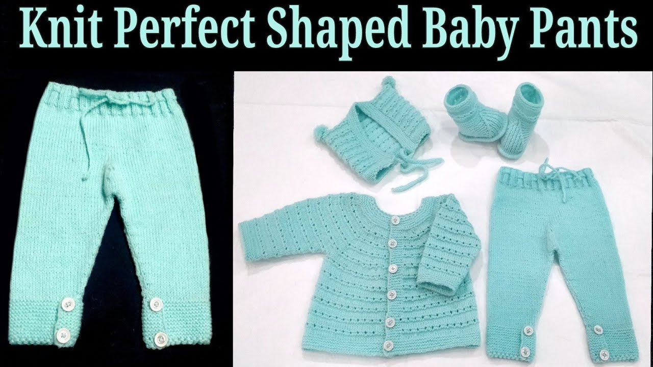 Knit Full Baby Set Step by Step for 39 months, Part 4 Pants. Hindi