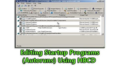 Editing Startup Programs (Autoruns) Using HBCD by Britec