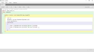 BlueJ Environment  Java Programming  Claas 9 ICSE Program for Switch Command