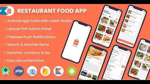 Aplicación de pedido de comida de restaurante. Con panel de administración