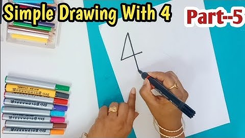How To Draw Pictures with  Numbers | Simple Drawing Ideas For Beginners | Drawing Using Number |