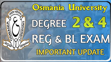 ou degree 2&4 sem regular & backlog exams time table and fee notification latest news|2&4 sem degree