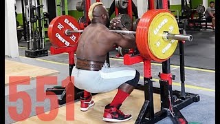 551 Lbs / 250 Kg Paused Front Squat All Sets