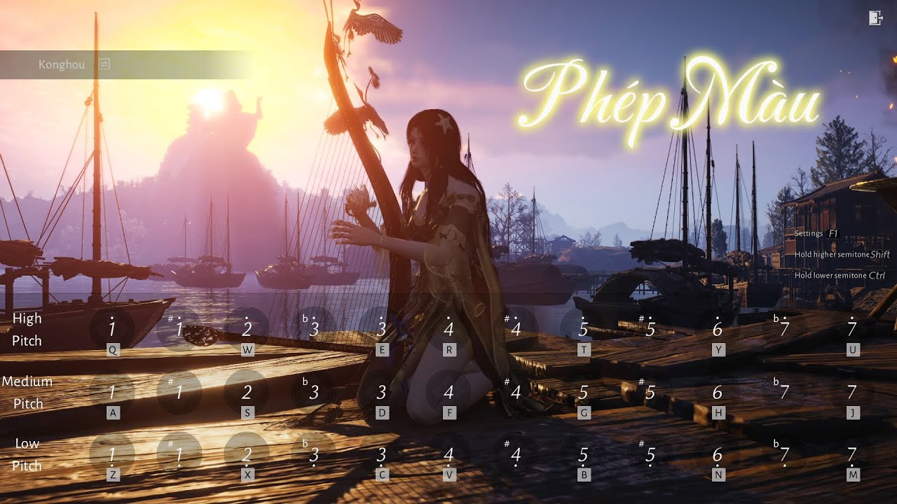 Where Winds Meet Instruments Konghou | Phép Màu | VN Theme Song