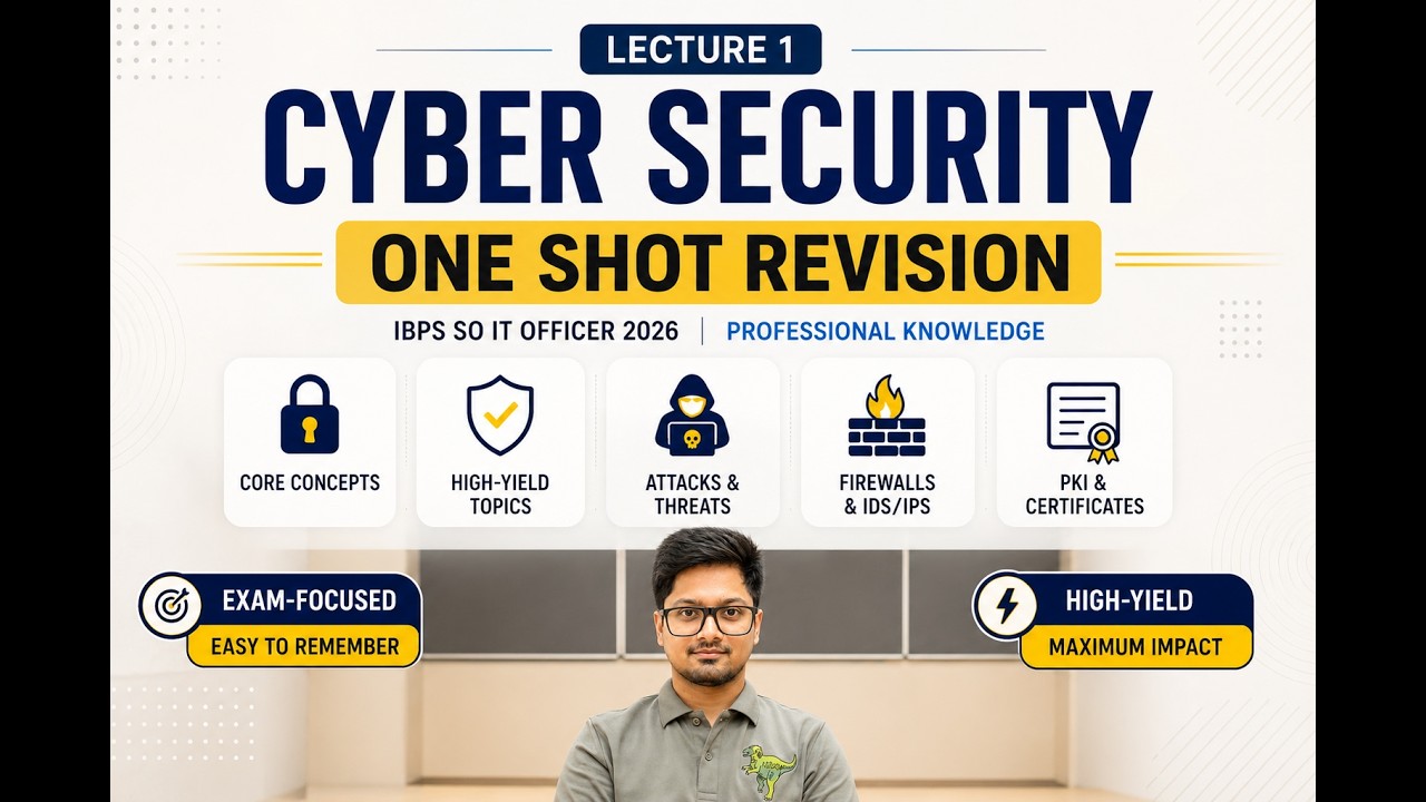 Cyber Security One Shot for IBPS SO IT 2026, CIL Systems |  Lecture 1