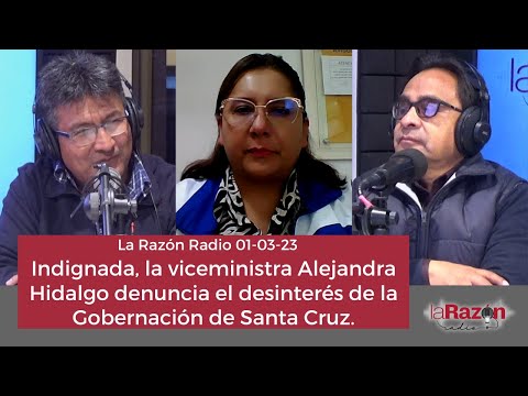 Indignada, la viceministra Alejandra Hidalgo denuncia el desinterés de la Gobernación de Santa Cruz.
