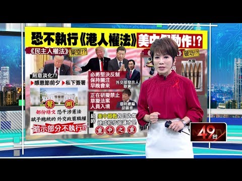 十點上新聞》川普簽挺港法案假動作？！白宮聲明:恐牴觸憲法