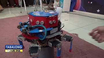 Mahasiswa Poliban Pamerkan Robot laba - Laba Pemadam Api di OPSA 2018