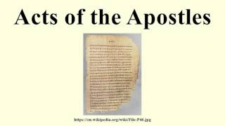 Acts of the Apostles