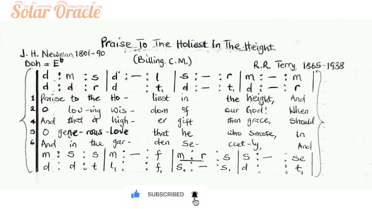 Praise to the Holiest in the Height - J. H Newman|R. R. Terry
