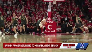 Nebraska basketball standout, Lincoln native Braden Frager re-signs with Huskers