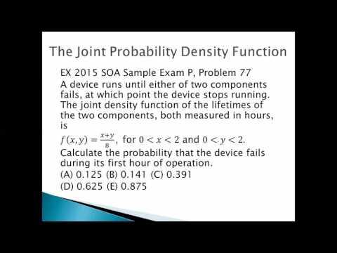 Joint Probability Density Function: Continuous Case (TIU Math Dept)