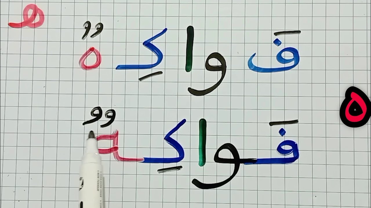 دروس تعلم اللغة العربية/ اشكال حرف الهاء / تهجي كلمات/ جمع الحروف