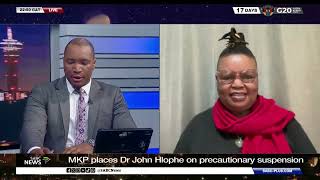 Dr Fikile Vilakazi On Dr John Hlophes Suspension