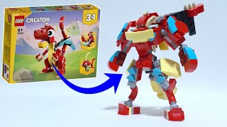 I made a Dragonoid Mech alternative build using LEGO Set 31145