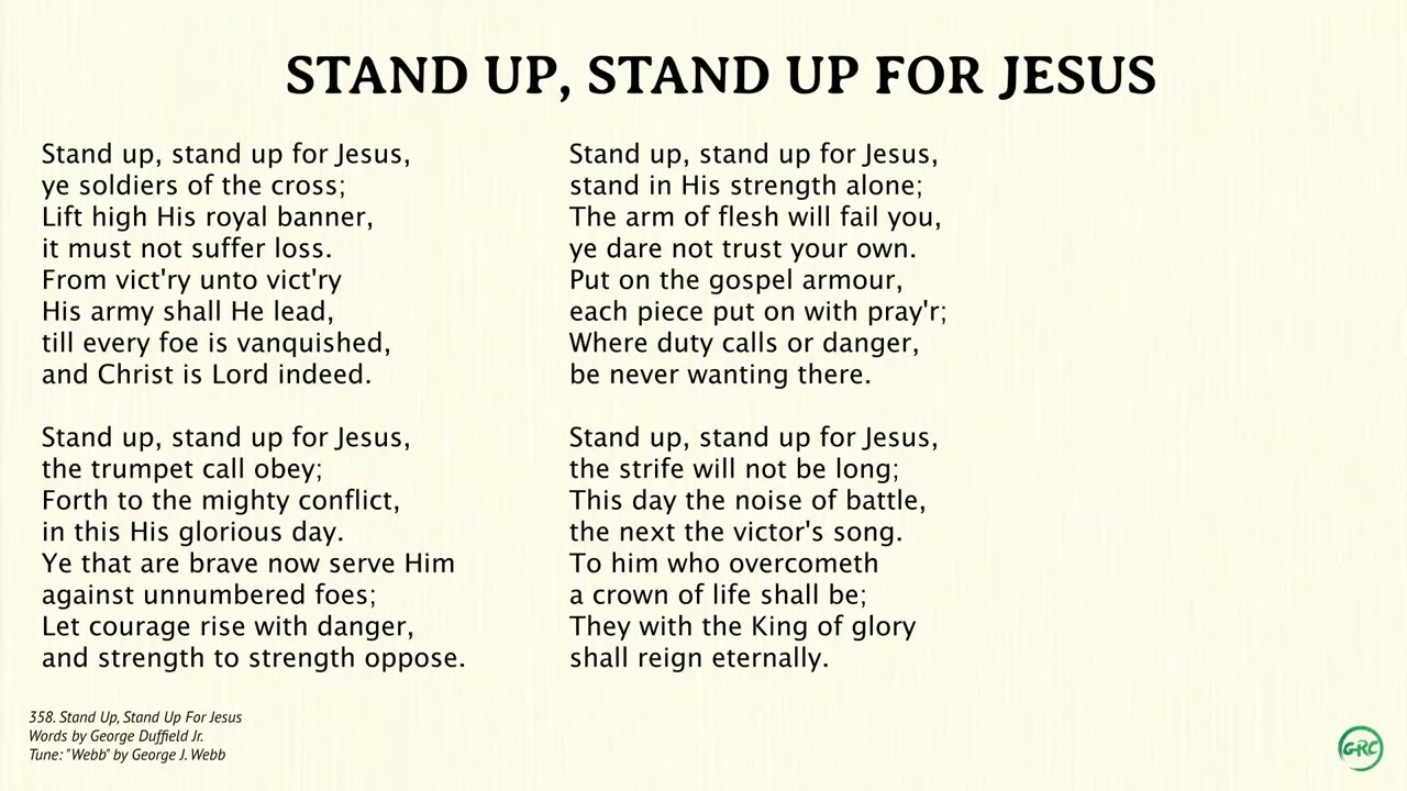 358 Stand Up, Stand Up For Jesus | Main Tune