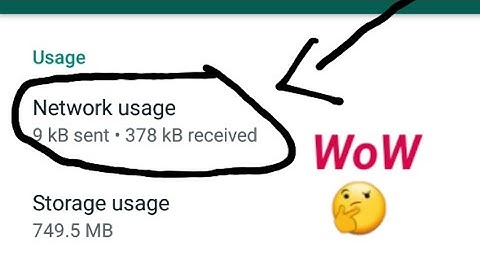 How To Reset Network Usage Statistics On Wathsapp