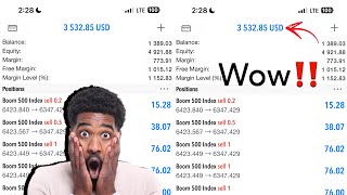 See how i made $3k💰 trading only BOOM AND CRASH📈😳 TRICK‼️LEARN THIS🤑🔥 #boomandcrash